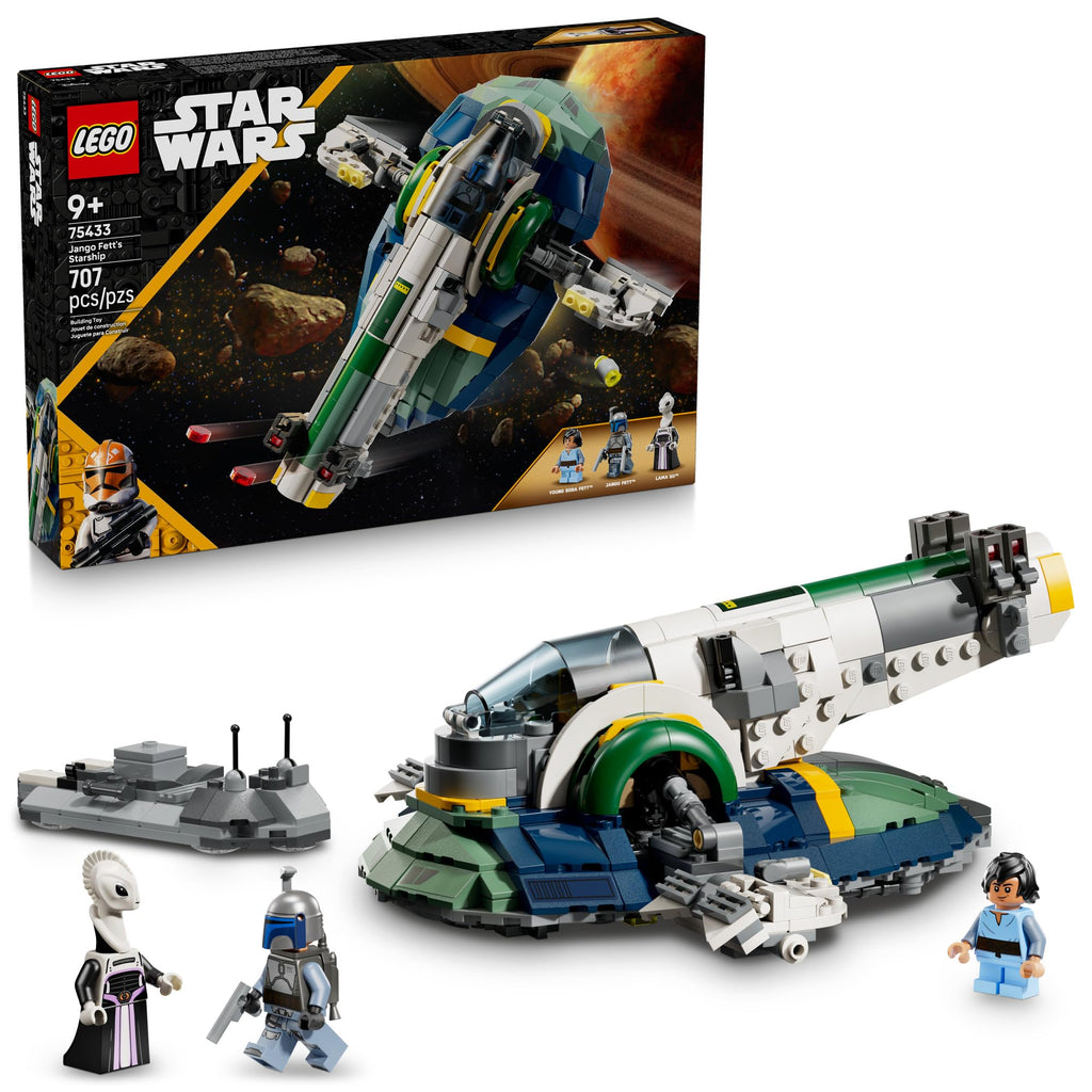 LEGO Star Wars: Attack of The Clones Jango Fett's Starship Building Toy - Pretend Play Set for Boys & Girls, Ages 9+ - Collectible Model Kit & Kids Room Decor - Gift for Birthdays - 75433