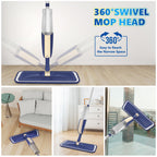 Spray Wet Mops for Floor Cleaning: Hardwood Floor Mop 2 Bottles Refillable