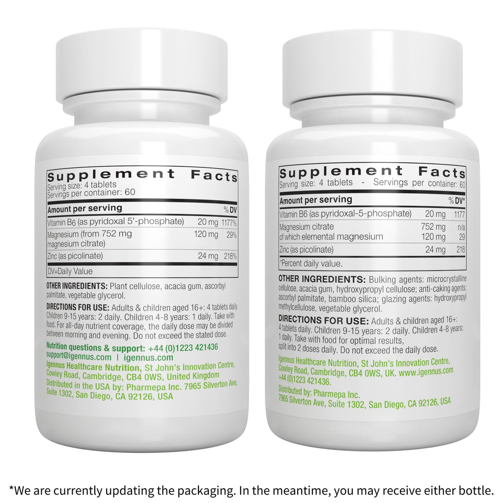 Igennus Neurobalance Zinc Magnesium & B6 Complex Formulated for Cognitive Support, Calm Focus & Relaxation, 240 Small Tablets, High Absorption Chelated Zinc & Fully Reacted Magnesium, Vegan, Non-GMO