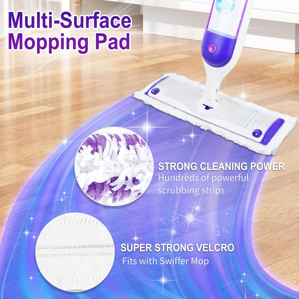 50 Pack Disposable Power Mop Pads for Swiffer Power Mop Pads,Compatible with Swiffer Power Mop Refills,Thickened Multi-Surface Replacement for Swiffer Wet Pads Refill on All Finished Floors