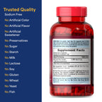 Puritan's Pride Doctors Trust® Red Yeast Rice 600mg,Dietary Supplement,240 Rapid Release Capsules,(Pack of 4)