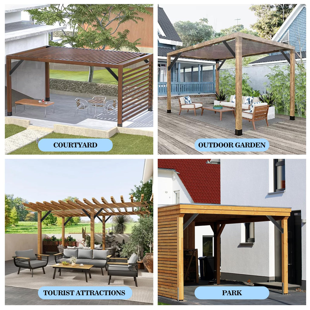 8 Pcs 45 Degree Angle Support Brackets for Pergola