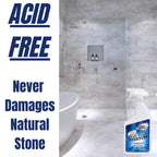 Black Diamond Stoneworks Natural Stone Shower Soap Scum Remover Spray. For Cleaning Bathtubs, Glass Doors, Tubs, Travertine, Marble, Tile. Heavy Duty, Safe Acid-Free Cleaner. Safe for fixtures.