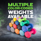 Yes4All 3 lbs Dumbbells Neoprene with Non Slip Grip ��� Great for Total Body Workout ��� Total Weight: 6 lbs (Set of 2)
