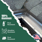 A-M Gutter Guard – Premium Heavy-Duty Lifetime Quality Aluminum - Leaf & Debris Protection, (6 Inch - 31 Feet, Mill Finish) - DIY Easy - Made in The USA