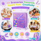 MAIGOZON 56 Pcs Scented Markers Art Supplies for Kids 4-8, Mermaid Toy Gift