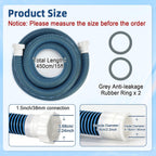 Conderyang 15ft 1 1/2" Pool Hose for Above Ground Pools 15ft Long Pool Pump Replacement Filter Hoses 1.5" EVA Swimming Pool Filter Hose for Filters Pumps, Saltwater Systems and Sand Filters (Blue)