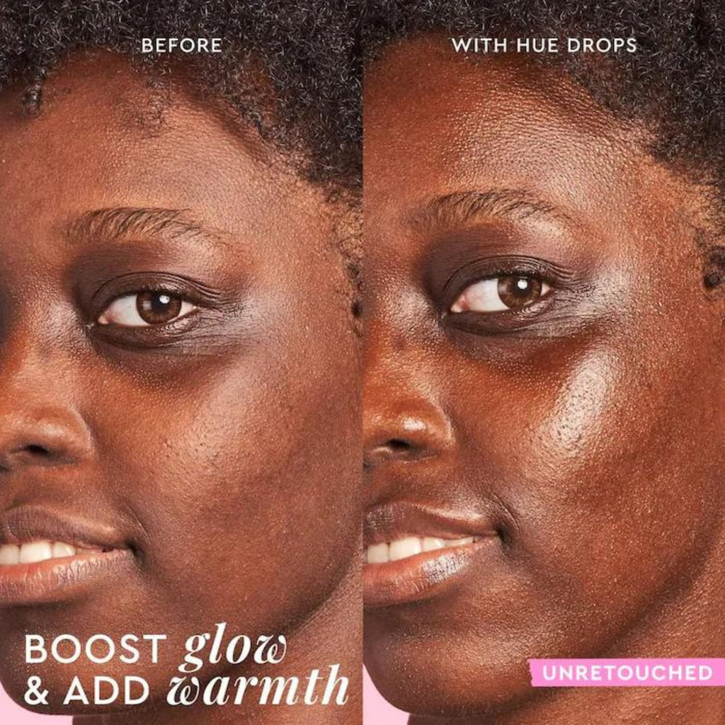 Glow Recipe Hue Drops Bronzing Drops, Tinted Face Serum, Glow Primer + Liquid Highlighter, Niacinamide + Hyaluronic Acid, Radiant Warm Glow, Sunglow (40ml)