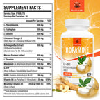 Kroppssund Dopamine Supplements with L-Theanine & Ashwagandha, 12-in-1 Extended Release Formula, 3000mg Per Serving, 90 Tablets (1 Bottle)