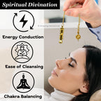 Ibrahim Karim Universal Pendulum Healing Metal Pendulums for Divination, Gold Double ISIS Steel Copper Pendulum High Energy Pendulo de Bronce Pendulos de Mesa MP21
