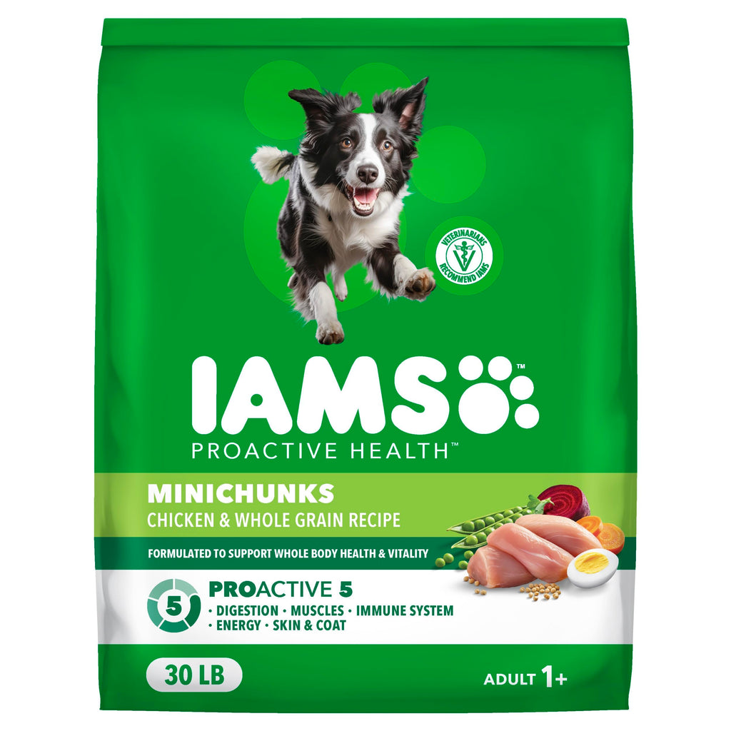 IAMS Proactive Health Adult Minichunks Dry Dog Food, Chicken, 30 lb