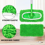 15Pcs Reusable Microfiber Mop Pads Compatible with Sweeper Mop, Replacement Wet Mopping pad Refills & Washable Dry Sweeping Cloths for Surface/Hardwood Floor Cleaning