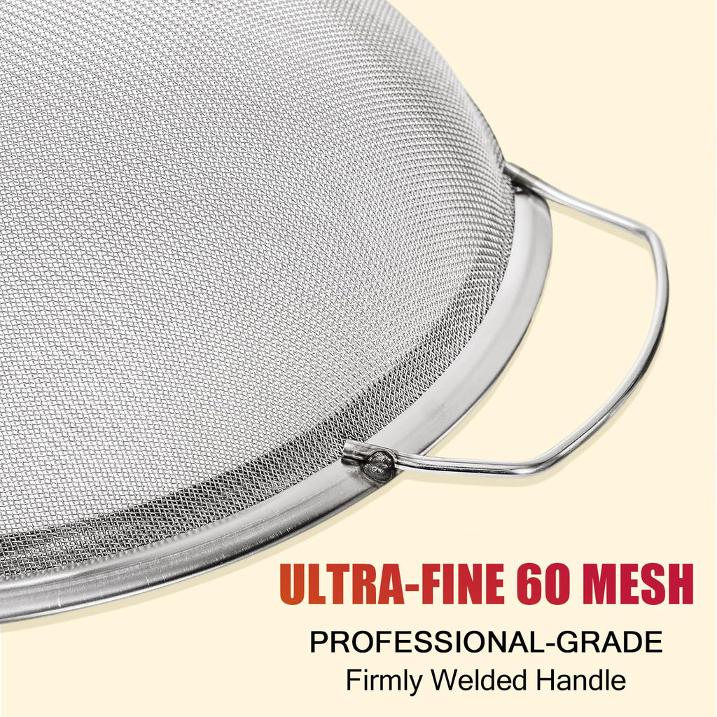 Fine Mesh Paint Strainer 60 Mesh Stainless Steel Paint Filter Emulsion Honey Funnel Filter Cover Fits 5 Gallon Paint Bucket Filter Tool Insert Strains (2 pcs)