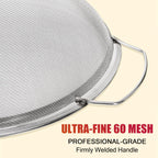 Fine Mesh Paint Strainer 60 Mesh Stainless Steel Paint Filter Emulsion Honey Funnel Filter Cover Fits 5 Gallon Paint Bucket Filter Tool Insert Strains (2 pcs)