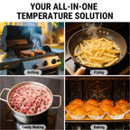 TempPro Lightning 1 Sec Instant Read Meat Thermometer, Kitchen Food Thermometer with 180° Rotating Display, IP67 Waterproof Cooking Thermometers for Deep Fry Smoker Grill BBQ(Previously ThermoPro)