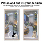 Reinforced Cat Screen Door, Zipper Mesh Screen Door Fits 38''x 82'', Cat Resistant - For Living Room, Bedroom, Kitchen