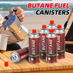 Smart & Safe Butane Fuel Canister - Self-Sealing Nozzle - 28 Pack for Outdoor Cooking, Camping, and Emergency Use