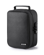 OZCHIN Smell Proof Bag with Combination Lock Tobacco Pipe Pouch Bag File Organizer Case Container Medicine Lock Box Odorless Storage Bag Great Gift for Friend (Black, L)