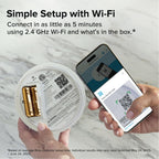 Kidde Smart Smoke and Carbon Monoxide Detector, Ring App Enabled for Real-Time Notifications, Wire-Free Interconnectivity, AA Battery Powered