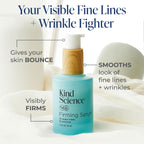 Kind Science Firming Serum, Anti Aging Face Treatment, Lightweight Facial Serum With Retinol Alternative Bakuchiol & Peptides, Fragrance Free, For Sensitive Skin and All Skin Types, 1 fl oz
