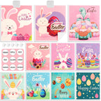 Easter Swedish Dishcloth Set of 10, Super Absorbent Swedish Kitchen Dish Cloths Reusable Paper Towels Cleaning Rags for Dishes Quick Drying, Easter Cute Bunny Rabbit Egg Prints Decorative Wipes
