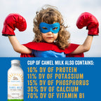 Organic Fresh Frozen Camel Milk - Fresh Flavor with Health Benefits - Pure & Natural Grade A -Allergen Free Milk from Healthy Camels in Midwest - Made In The USA [6 Pack]