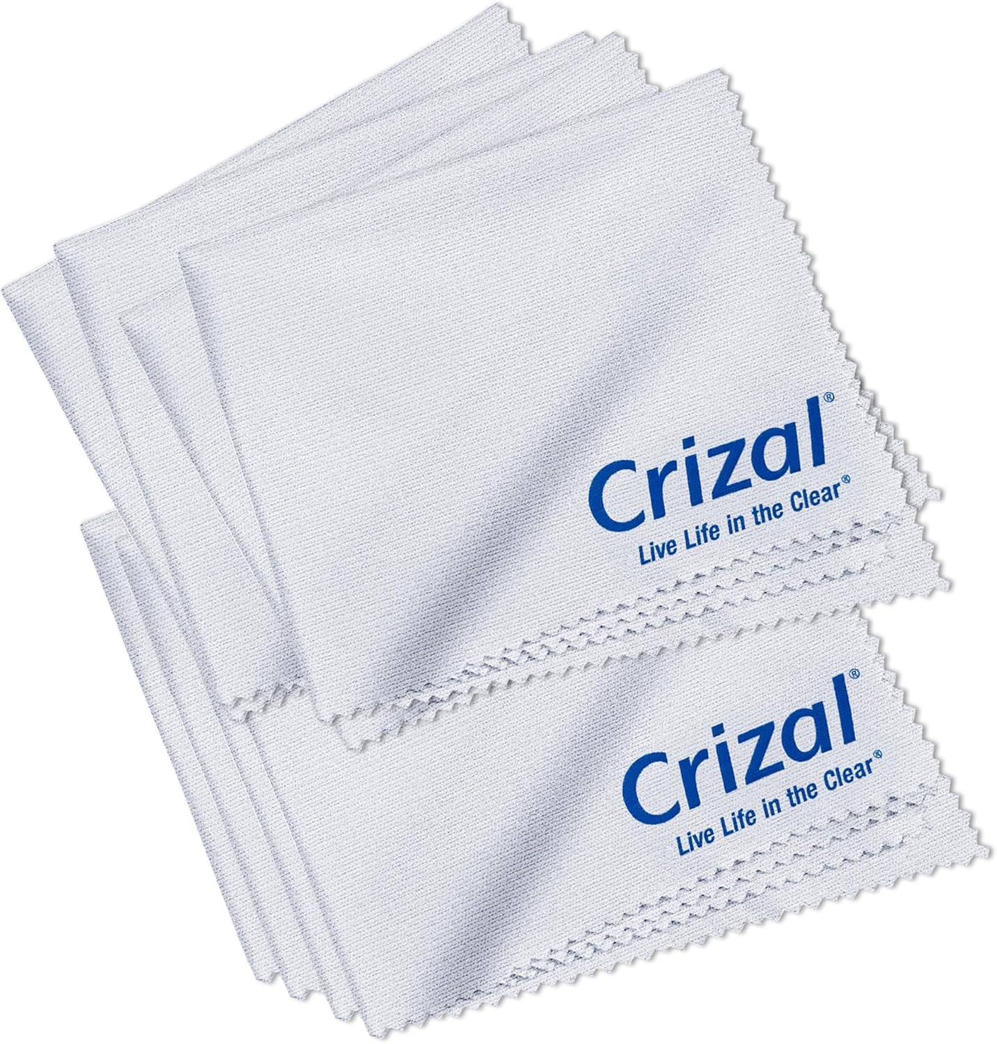 Crizall Eyeglass Cleaning Cloths – 8 Pack Premium Microfiber – Safest Cloth for AR Lenses – #1 Doctor Recommended for Eyeglasses, Screens & Cameras