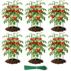 SDLDEER 6 Pack 48in Adjustable Metal Tomato Cages for Garden