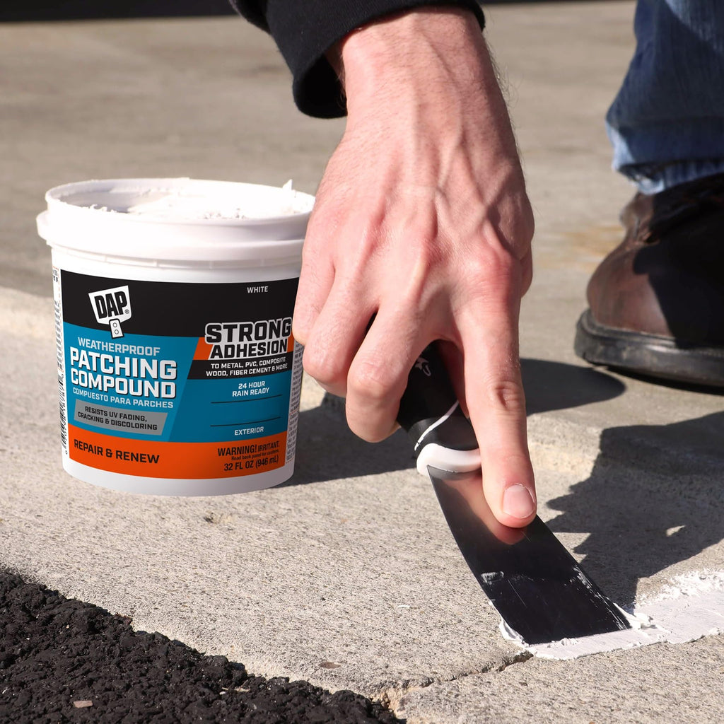 DAP Weatherproof Patching Compound, White, 32 Oz (7079818787)