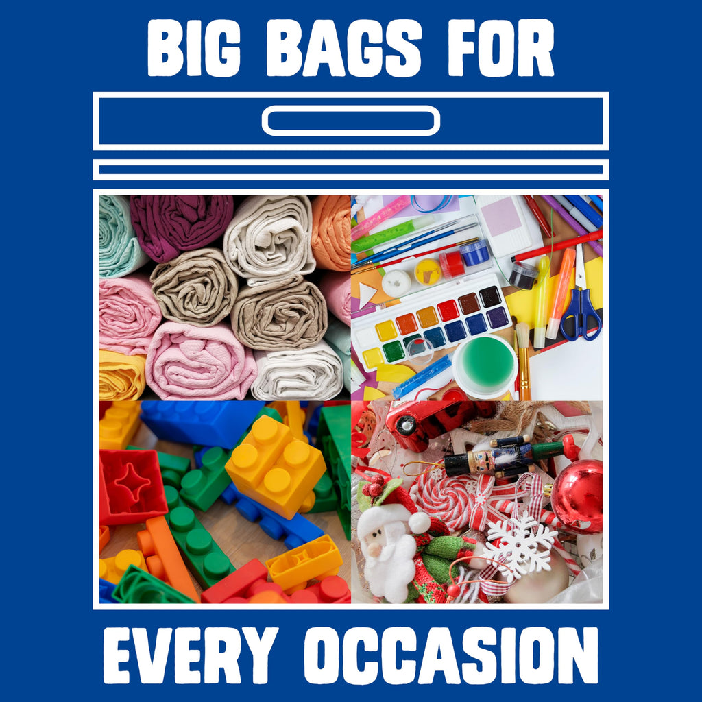Ziploc Big Bags, 20 Gallon XXXL Reusable Storage Bags, 6 Count