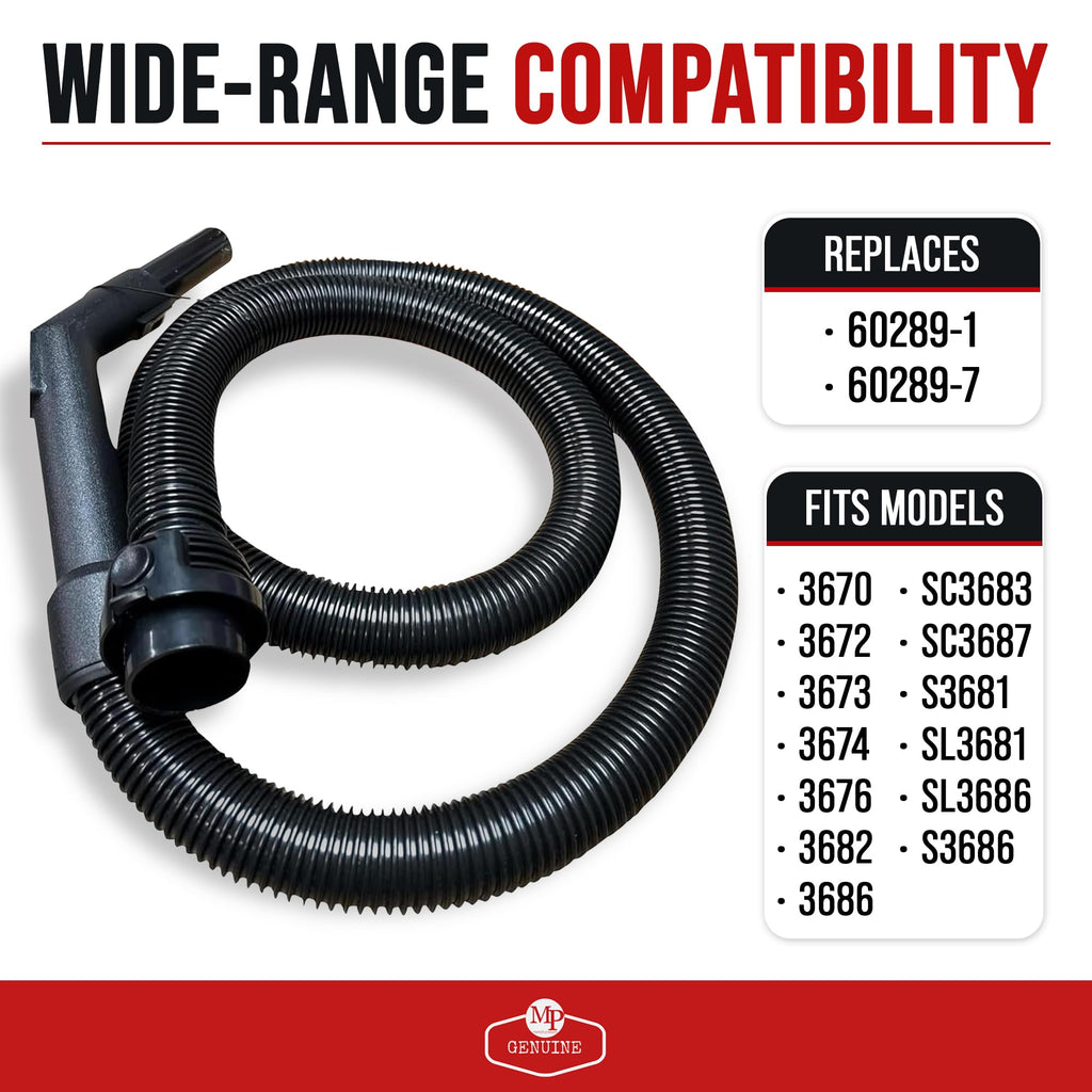 Maresh Products Vacuum Hose Replacement for Eureka & Sanitaire Mighty Mite, SmartVac & Professional Series – Fits Models 3670, 3686, SC3683 & More – Replaces OEM 60289-7 – Crush-Resistant (7 Foot)