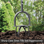 Jardineer Hand Tiller for Gardening, Manual Twist Tiller Cultivator, Heavy Duty Garden Claw, Soil Loosener & Lawn Aerator for Soil Mixing, Garden, Flower Box and Raised Bed