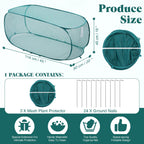 Threehoney 3 Pcs 45" x 20" x 18" Foldable Garden Rows Plants Cover Vegetable Mesh Plant Protector Net Cage Guard with Ground Nails for Protecting Vegetables Fruits Seedlings Flowers