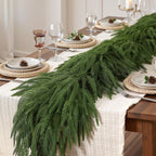 Alupssuc 9FT Christmas Garland, Artificial Real Touch Norfolk Pine Garland
