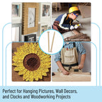 Mr. Pen- Nail Assortment Kit, 600 Pcs, 4 Sizes, Gold Picture Hangers