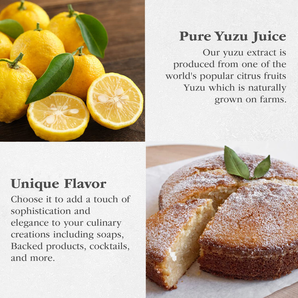 Shirakiku Pure Yuzu Extract - Sweet & Tangy Japanese Citrus Juice for Baking, Drinks & Food Flavoring - 60.8 FL Oz