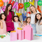 BLEWINDZ 32Pcs 10.6" Medium Gift Bags with Tissues, Paper Party Favor Bags with Handles, Rainbow Goodie Bag for Birthday, Wedding, Party Supplies