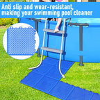 Hlimior 20Pcs Pool Drainage Mat,10.3" x 10.3"Above Ground Walkways, Pool Mat with Multiple Splicing Methods to Prevent Dirt from Entering The Pool,Interlocking Plastic Floor for Pools, Spas, Passways