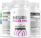 (3 Pack) Neuro Pulse Pro Capsules - Official NeuroPulsePro Pills Advanced Support For Maximum Strength, All Natural Ingredients Premium Vitamins For Overal Health & Wellness, 180 Capsules For 3 Months