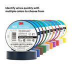 3M Temflex Multi-Purpose Vinyl Electrical Tape 165, Black, 3/4 in x 60 ft (19 mm x 18 m), 10 Roll Pack