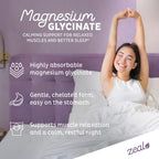 Zeal Naturals Triple Magnesium Complex Supplement - Glycinate, Malate, Citrate | 400mg, 180 Capsules | High Absorption Chelated Magnesium for Sleep, Mood, Muscle Recovery, Relaxation