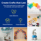 Glue Dots, Balloon Dots, Double-Sided, 1/2", 300 Dots, DIY Balloon Arch Decoration, Glue Tape for Party Wedding Birthday, Glue Stick and Tape Alternative, Clear