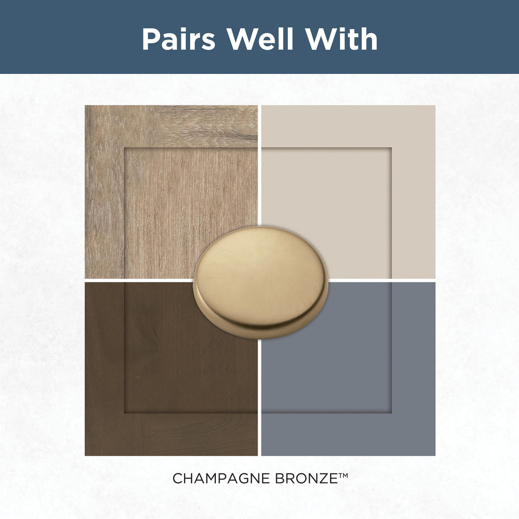 Franklin Brass Mushroom (5-Pack) Cabinet Knobs Champagne Bronze Drawer Knobs Kitchen Cabinet Knobs for Dresser Drawers Pulls and Knobs 1-3/16" Closet Door Knobs P42354Z-CZA-B