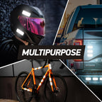 Byllstore Reflective Safety Tape Stickers | 3M Diamond Grade | Mixed Colors | 1.2″ x 3.15″ | 20-Pack | Safety Warning Tape for Helmets, Cars, Mailboxes & More