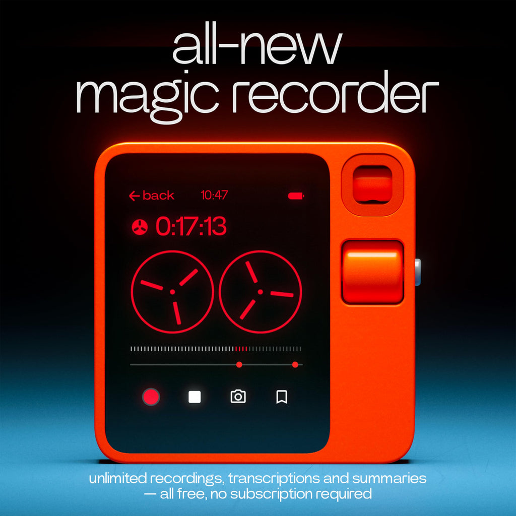 Rabbit r1 AI Voice-Activated Gadget with New and Improved AI Note Taker— No Subscription Fees — Vibe Coding and OpenClaw on Device, Voice Recorder, Unlimited Transcriptions and Meeting Summaries