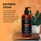 Barrel & Oak All-in-One Wash for Face, Hair, & Body, Vegan & Hydrating Face, Shampoo and Body Wash for Men, Grooming Kit Gifts for Men, Bourbon Cedar, 16 oz