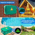 Hrensaw Large Outdoor Electrical Box(12.5x8.5x5inch),IP54 Waterproof Outdoor Outlet Covers,Weatherproof Extension Cord Covers Protect Outlet,Plug,Timer,Power Strip,Holiday Light,Green