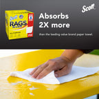 Scott Rags In A Box (75260), All-Purpose Towels, Large 9"x12" Paper Towel, Pop-Up Box (8 Boxes of 200 Sheets, 1,600 Sheet Total)