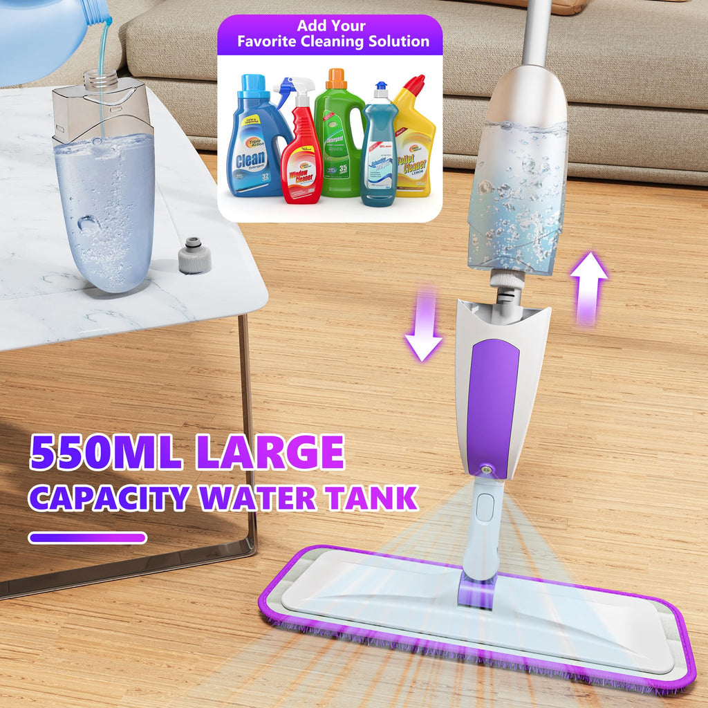 Microfiber Spray Mops for Floor Cleaning Wet Dry Use for Wood Laminate Tile