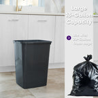 Superio Large Kitchen Trash Can 13 Gallon, 52 Qt Waste Bin for Kitchen, Garage, Indoor and Outdoor Trash Can, Dark Grey